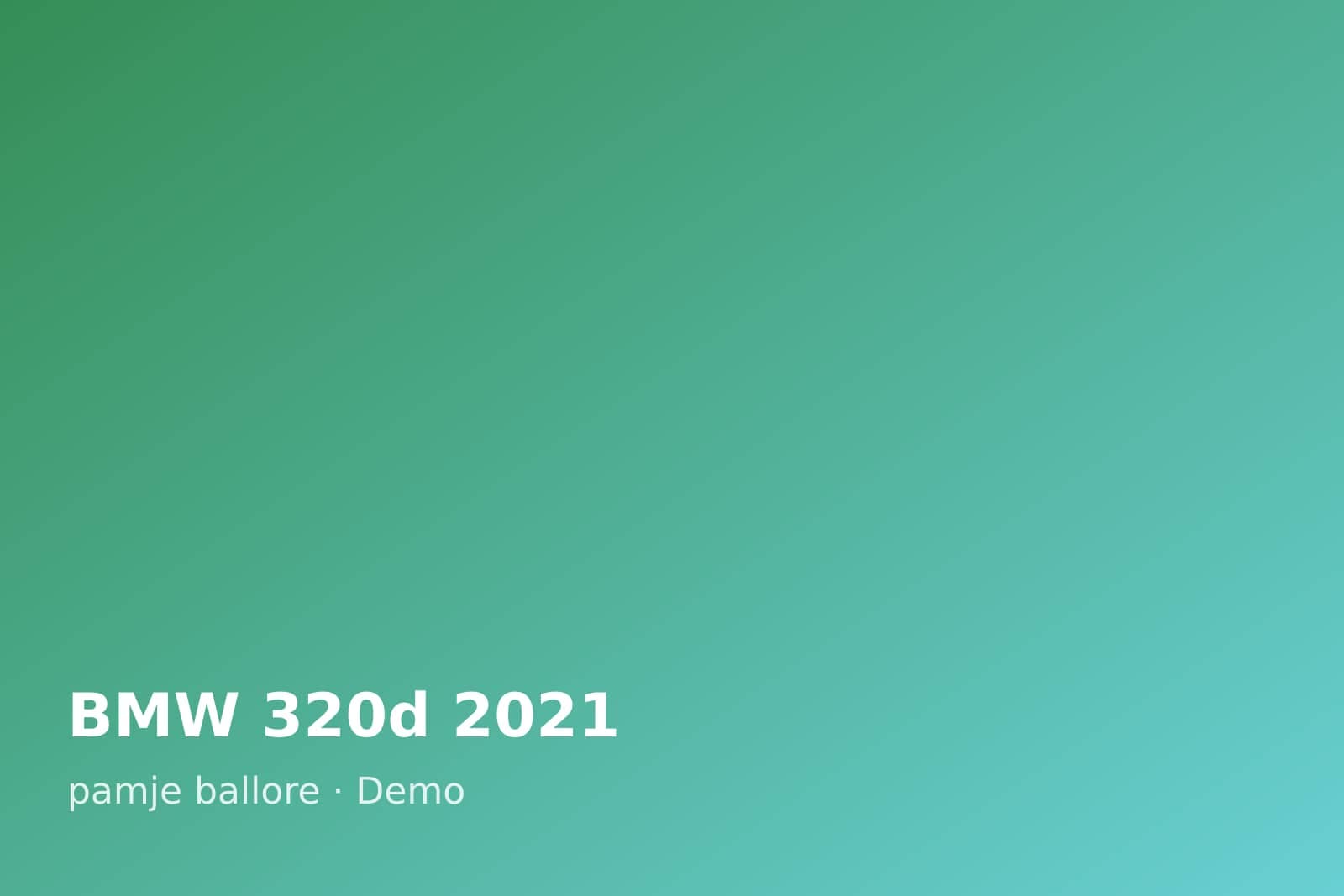 BMW 320d 2021 — pamje ballore