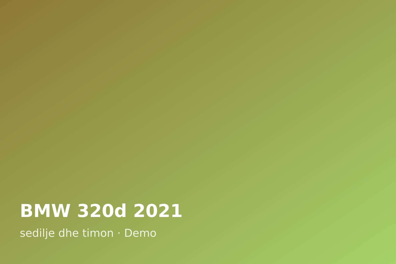 BMW 320d 2021 — sedilje dhe timon