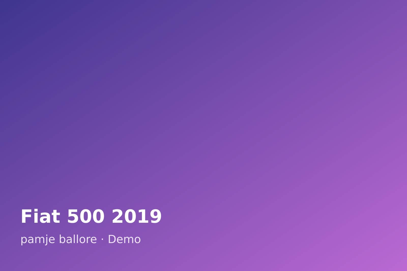 Fiat 500 2019 — pamje ballore