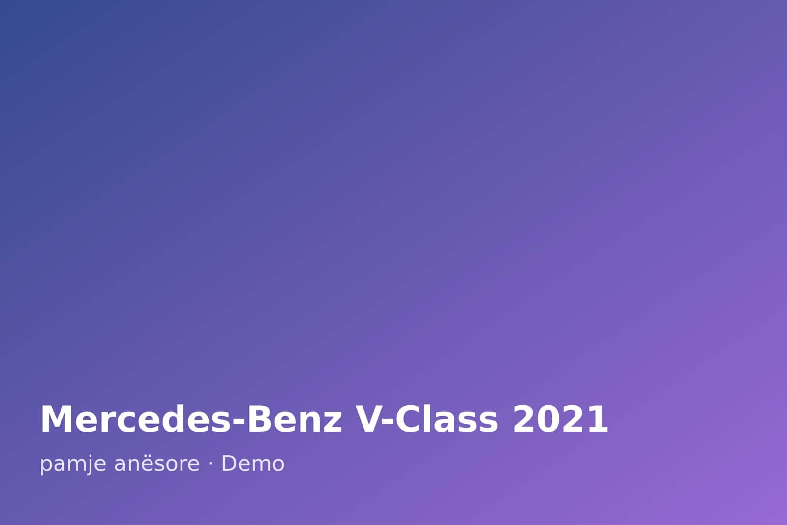 Mercedes-Benz V-Class 2021 — pamje anësore