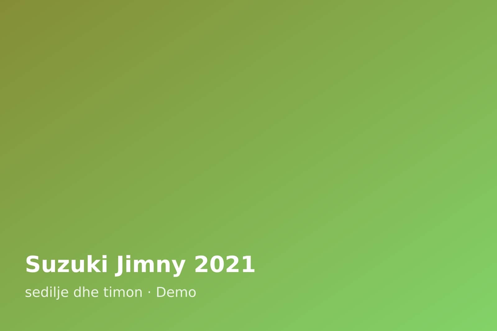 Suzuki Jimny 2021 — sedilje dhe timon
