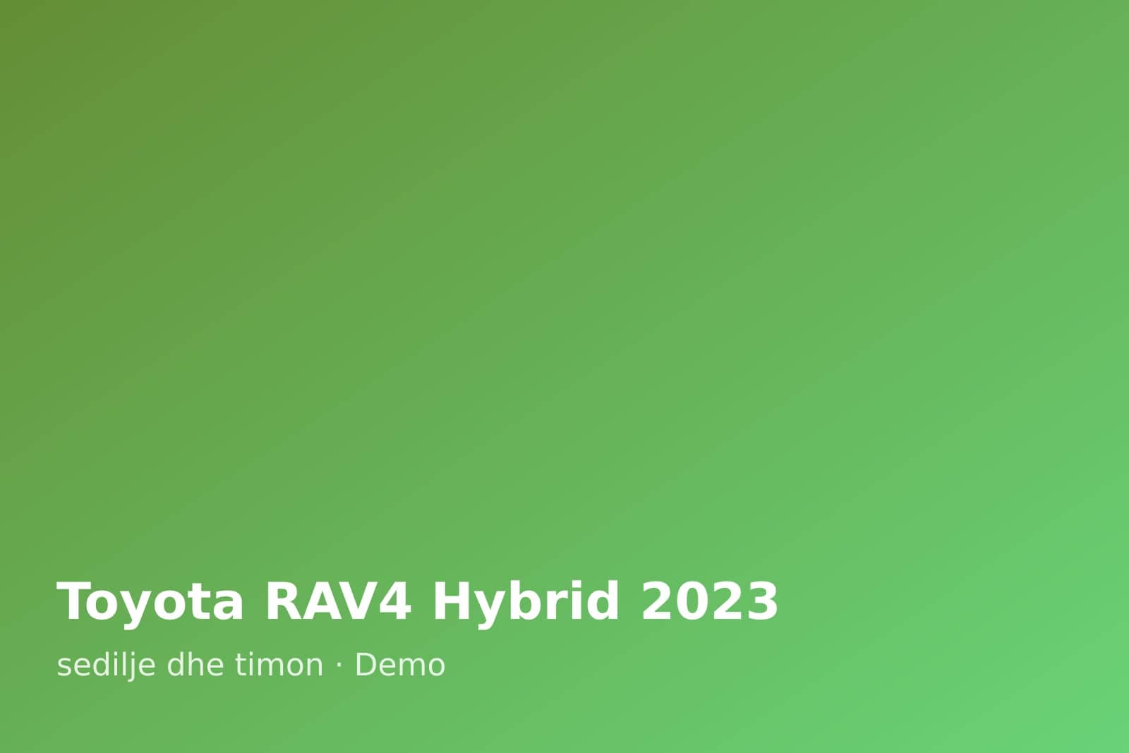 Toyota RAV4 Hybrid 2023 — sedilje dhe timon