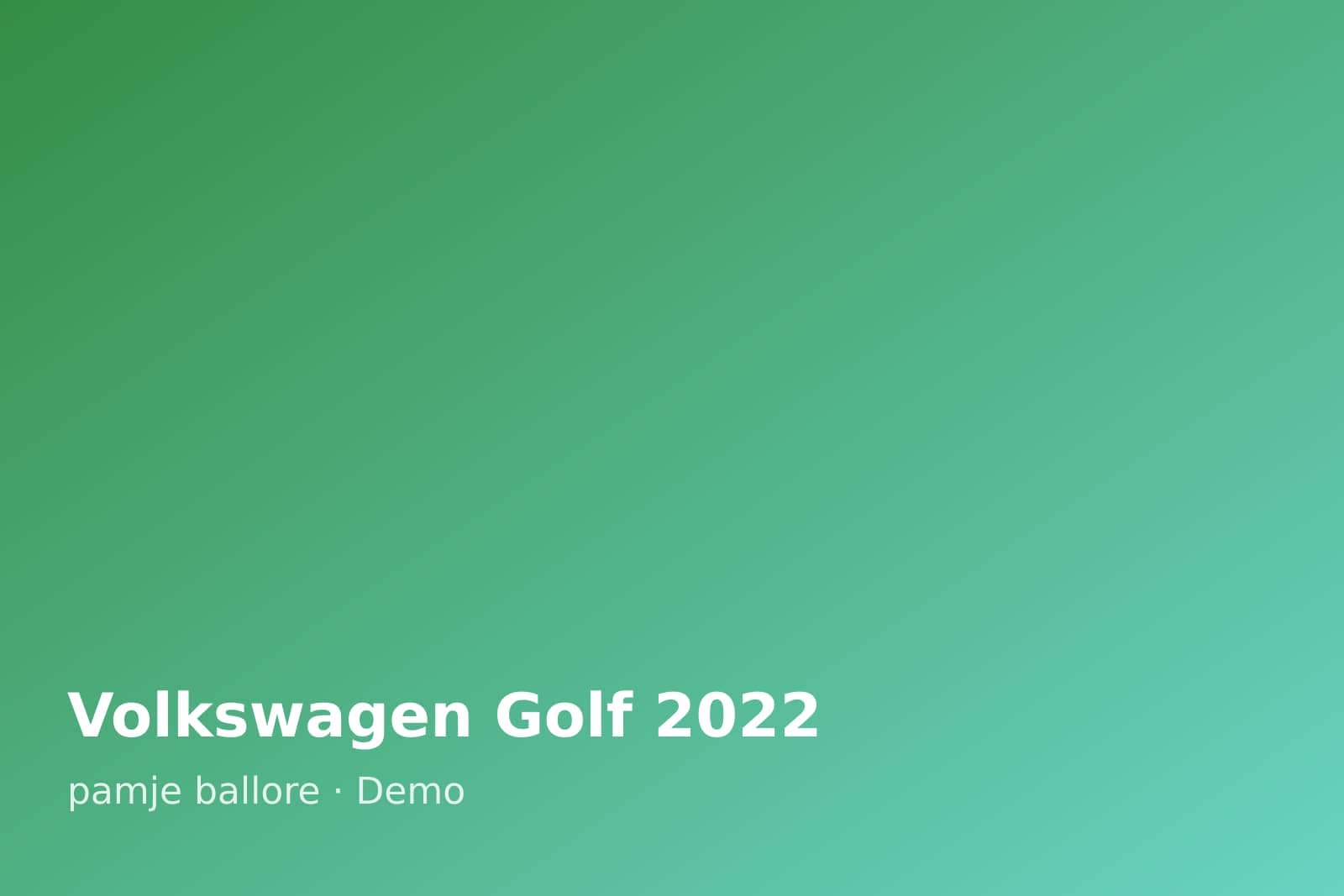 Volkswagen Golf 2022 — pamje ballore